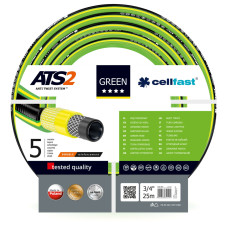 Шланг садовый Cellfast Green ATS2 для полива диаметр 3/4 дюйма, длина 25 м (GR 3/4 25)