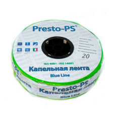 Капельная лента Presto-PS щелевая Blue Line отверстия через 20 см, расход воды 2,4 л/ч, длина 500 м (BL-20-500)
