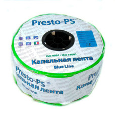 Капельная лента Presto-PS щелевая Blue Line отверстия через 15 см, расход воды 2,2 л/ч, длина 1000 м (BL-15-1000)